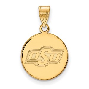 Black Bow Jewelry 10k Yellow Gold Oklahoma State Cowboys NCAA Medium Pendant - 1 of 3