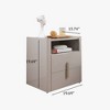 POVISON 19.69-Inch Gray Nightstand with 2 Drawers, Modern Bedside Table, Sintered Stone Tabletop, MDF, Fully Assemble - 4 of 4
