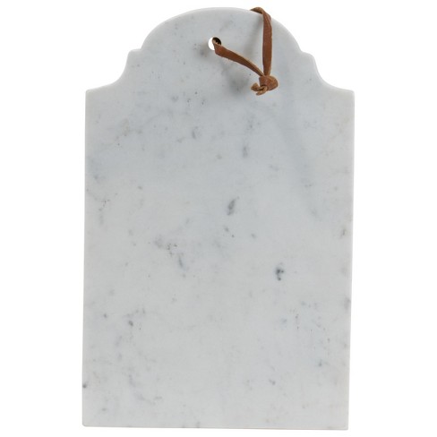 Foreside Home & Garden Small Square White Marble and Wood Kitchen Serving Cutting  Board - 10x7x0.5 - Bed Bath & Beyond - 28594410