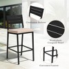 Pellebant 2pc Outdoor Bar Stools Counter Height Bar Stools with Cushions Patio Bistro Tall Chairs with Back and Footrest - image 4 of 4