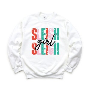 Simply Sage Market Women's Graphic Sweatshirt Sleigh Girl - 1 of 2
