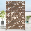 47-inches W x 72-inches H Brown Galvanized Sheet Screen Outdoor and lndoor Divider for Balcony Patio Garden Room Divider(Wide Street) - 3 of 4