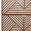 Grungis Matrix Metal Decorative Patio Screens,Freestanding Privacy Fence Panels in Triangular Stripes Pattern for Balcony Patio,76" H×48" W - 3 of 4