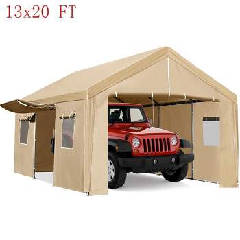 Car Canopy Garage Boat Party Tent With Ventilated Windows & Roll-up Doors