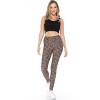 Slickblue Women's High-Waisted Yoga Style Leggings, One Size, Banded Lined Knit, Brown/Black/Grey/Snake Skin/Tie Dye - 2 of 4