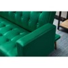 Modern Convertible Futon Sleeper with Mattress, Sturdy Metal Frame & Legs, Foldable Backrest Sofabed - 3 of 4