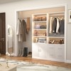Aheaplus 49" - 128" Wooden Wardrobe System with Adjustable Shelves and Drawers - 3 of 4
