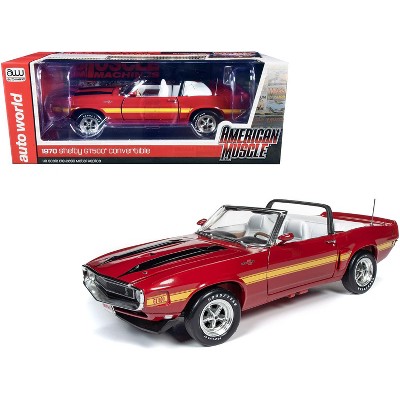 1970 Ford Mustang Shelby Gt500 Convertible Candy Apple Red Hemmings Muscle Machines Magazine Cover Car 1 18 Diecast Model By Autoworld Target - american police car mesh roblox