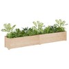 vidaXL Solid Wood Pine Garden Planters, Rectangular Outdoor Flower Containers, 78.7"x12.2"x12.2", Weather-Resistant, Durable, Natural Look, Pack of 2 - 2 of 4