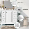 36" Contemporary Bathroom Vanity With Sink, 4 Drawers, 1 Cabinet Door and Adjustable Shelves 4W - ModernLuxe - 3 of 4