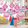 Big Dot of Happiness Girl 13th Birthday - Official Teenager Birthday Party Hanging Decor - Party Decoration Swirls - Set of 40 - 2 of 4