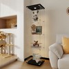 Versatile Tempered Glass Cabinet for Display Wine Storage and File Unit with Adjustable Floor Feet for Enhanced Stability on Uneven Surfaces - 3 of 4