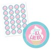 Big Dot of Happiness Scoop Up the Fun - Ice Cream - Sprinkles Party Circle Sticker Labels - 24 Count - 2 of 4