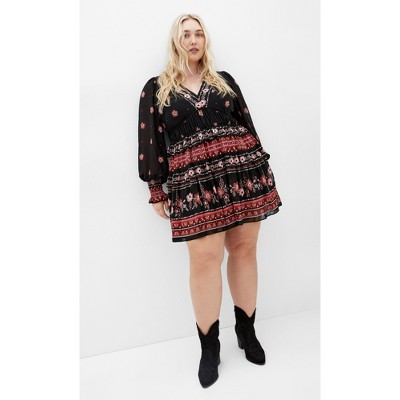 Women's Plus Size Hudson Mini Dress - black | CITY CHIC