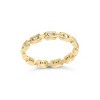 10K Yellow Gold 1/10 Cttw Paperclip Style Link Band Ring - 2 of 4
