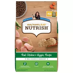 Rachael Ray Nutrish Real Chicken & Vegetable Recipe Super Premium Dry Dog Food - 28lbs