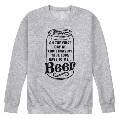 Men's - Instant Message - On The First Day Of Christmas Graphic Fleece Sweatshirt