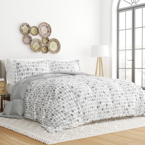 modern threads down alternative reversible comforter