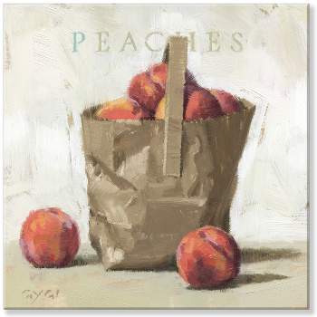 Sullivans Darren Gygi Peaches Giclee Wall Art, Gallery Wrapped, Handcrafted in USA, Wall Art, Wall Decor, Home Décor, Handed Painted