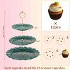 Unique Bargains Circular 3-Layer Dessert Cupcake Stand with Layered Serving Tray for Pastries Donuts and Fruits - 2 of 4