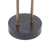Kate and Laurel Cerullo Glass Metal and Marble Side Table, 16x16x24, Black and Gold - 4 of 4