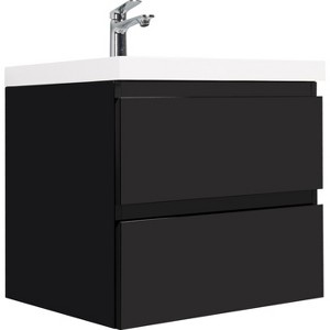 Bencmate Bathroom Storage Cabinets, Floating Bathroom Vanity with Sink, Modern Wall-Mounted Bathroom Storage, Black, 23.62"*19.69"*22.44" - 1 of 4