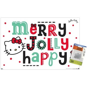 Trends International Hello Kitty: 17 Holiday - Merry Jolly Happy Unframed Wall Poster Prints - 1 of 4