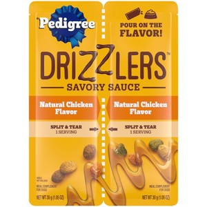 Pedigree Drizzlers Chicken Flavor Savory Sauce Adult Wet Dog Food - 2.1oz/2ct - 1 of 4