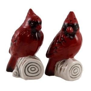 Ganz 3.25 In Cardinal Salt & Pepper Set. Earthenware Salt And Pepper Shakers - 1 of 3