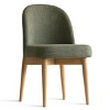 Upholstered Linen Dining Chairs with Solid Wood Legs, Modern Armless Fabric Chairs for Dining Room or Kitchen Table-Maison Boucle - 4 of 4