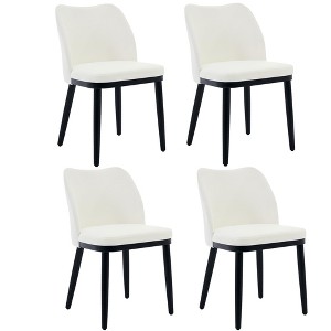 Dining Chairs Set of 4: Upholstered Fabric Dining Room Side Chairs, Chair for Dining Table with Padded Seat and Wood Legs - 1 of 4