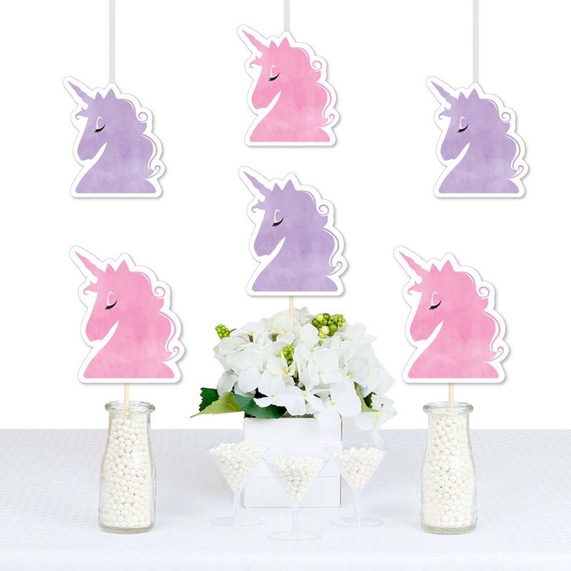 Big Dot of Happiness Rainbow Unicorn - Decorations DIY Magical Unicorn Baby Shower or Birthday Party Essentials - Set of 20, 1 of 6