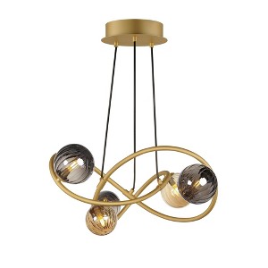 ET2 Lighting Planetary 5 - Light Chandelier in  Gold - 1 of 3