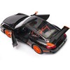 Porsche 911 (997) GT3 RS Black with Orange Accents 1/24-1/27 Diecast Model Car by Welly - 3 of 4