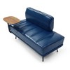 CAVINAS Modern Faux Leather Upholstered Single Sofa with Side Table, 360-degree Swivel Tray Couch for Living Room, Accent Sofa for Bedroom - 2 of 4