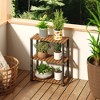 HOMLUX 2/3/4 Tier Plant Stand Flower Pot Shelf Wood Design Display Rack Side Table - 2 of 4