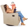 Evolur Raleigh Greenguard Gold Certified Upholstered Plush Seating Glider Swivel & Recliner in Shell - 2 of 4