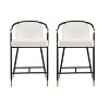 Christopher Knight Home Chaparral Contemporary Upholstered Iron 26 inch Counter Stool (Set of 2) - 2 of 4