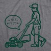 Mens I Will Cut You Lawn Mower T Shirt Funny Offensive Grass Cutting Graphic Novelty Tee For Guys - Crazy Dog Men's T Shirt - 2 of 4