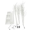 Resenkos Set of 3 Lighted Birch Tree Decor, Includes 4ft, 5ft, and 6ft Trees with Warm White LEDs for Indoor/Outdoor, White - 2 of 4
