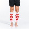 PRO Compression Calf Sleeves, White and Red Stripe - 3 of 4