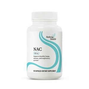 Seeking Health NAC, 500 mg N-Acetyl-L-Cysteine, Powerful Detoxifying Action, Free of Common Allergens (90 Capsules) - 1 of 4