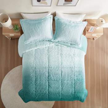  Intelligent Design Leena Shaggy Long Faux Fur Comforter Mini Set