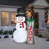 Gemmy Christmas Inflatable Snowman with Sign, 7 ft Tall, Multi - 2 of 4