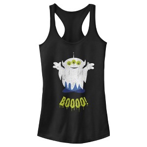 Juniors Womens Toy Story Halloween Squeeze Alien Boo Ghosts Racerback Tank Top - 1 of 4
