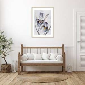Amanti Art Black Iris by Jacob Q Wood Framed Wall Art Print - 1 of 4