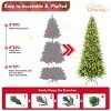 Artificial 8ft Green Christmas Tree with 1612PVC/Hard Needle Mixed Branch Tips, 500L warm white led, memory wire+iron wire - 2 of 4