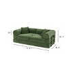 Convertible Sofa Couch with Cylindrical Pillows, Corduroy Folding Floor Sofa with Fixed-Shape Frame for Living Room-Maison Boucle - 4 of 4