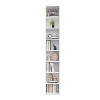 Aoxun 71.2" Tall 8-Tier Bookcase with 8 Open Shelves Anti-Toppling Kits, Room Narrow Bookshelf, Storage Cabinet for Home Office, White, 1 Pack - 2 of 4