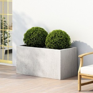 Okak 35"L Modern Raised Durable Outdoor Plant Pot, Large Square Planter for Patios, Gardens,Vegetables, Herbs, Flowers - 1 of 4